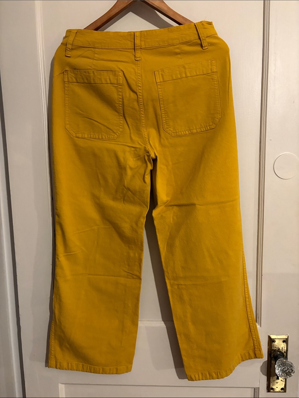 Women’s Mustard Wide-Leg Ankle Pants - Picture 3 of 3
